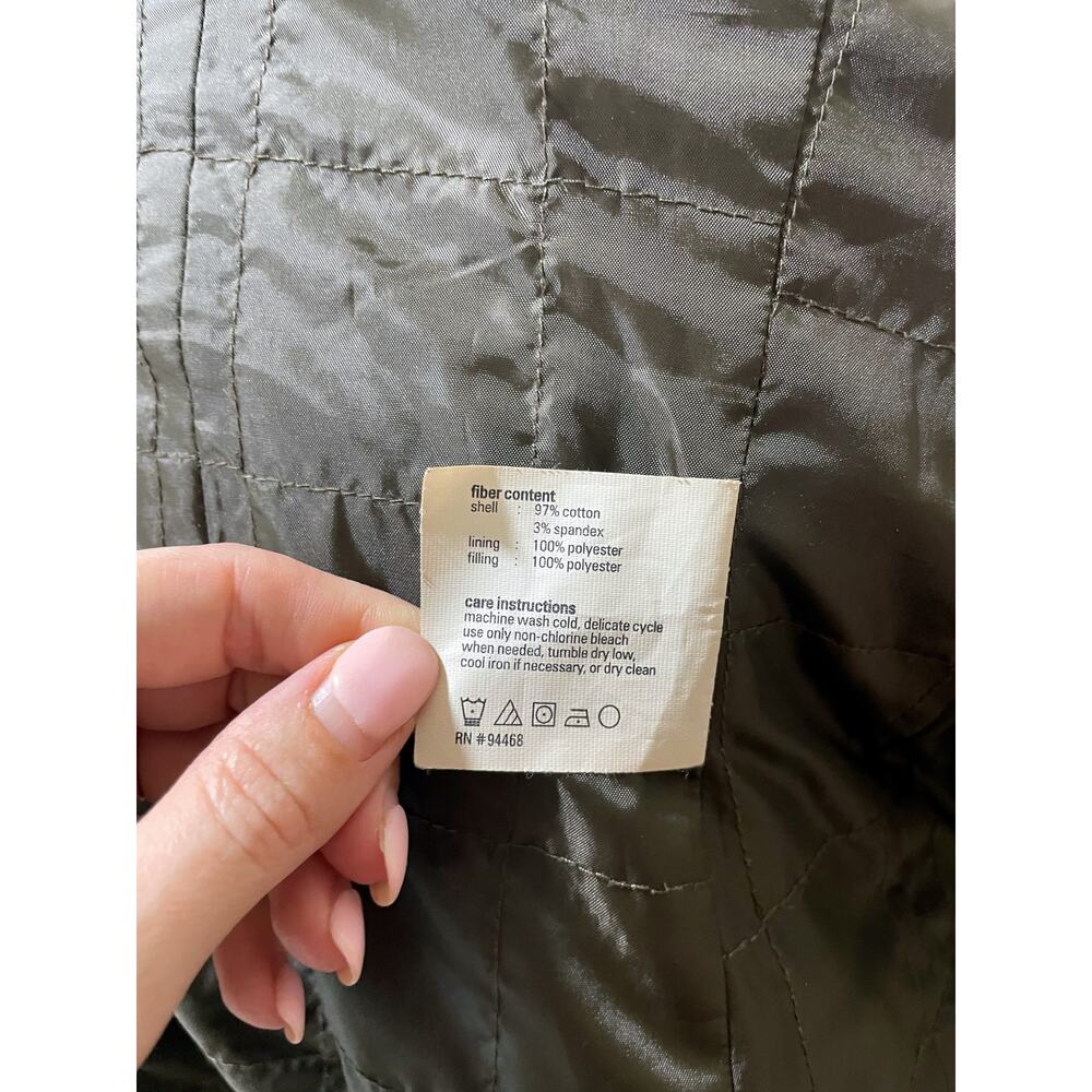 Esprit Utility Belted Jacket Green Brown Military Style Women’s Size Small - Picture 13 of 15